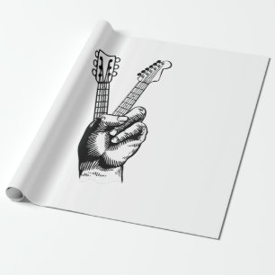 Guitar Lover Say Hi Guitar Gift Wrapping Paper