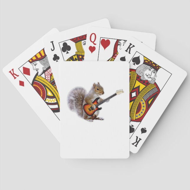 Guitar Lover | Squirrel Playing Guitar Cards (Back)