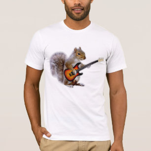 Guitar Lover Squirrel Playing Guitar T-Shirt