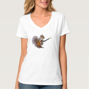 Guitar Lover Squirrel Playing Guitar T-Shirt
