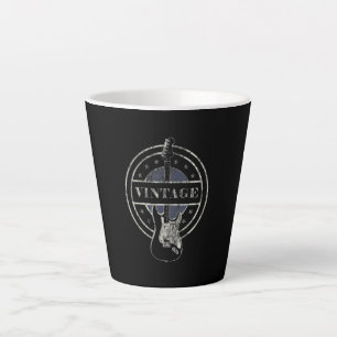 Guitar Lover Vintage Retro Guitar Gift Latte Mug
