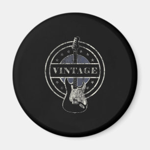 Guitar Lover Vintage Retro Guitar Gift Magnet