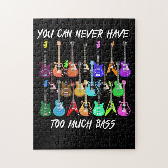 Guitar Lover | You Can Never Have To Much Bass Jigsaw Puzzle (Vertical)