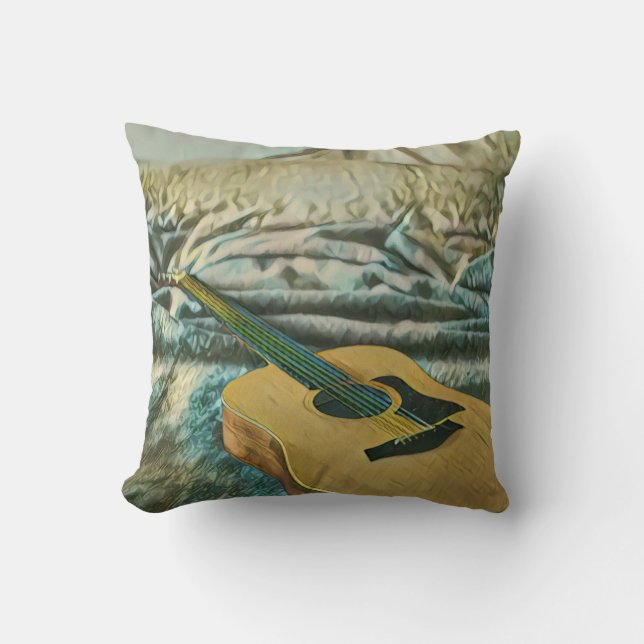Guitar lovers gifts cushion (Front)