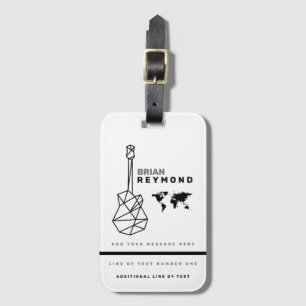 Guitar LuggageTag Musician Travel Luggage Tag