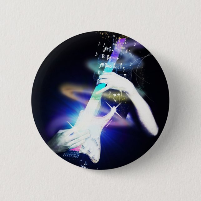 Guitar Magic 6 Cm Round Badge (Front)