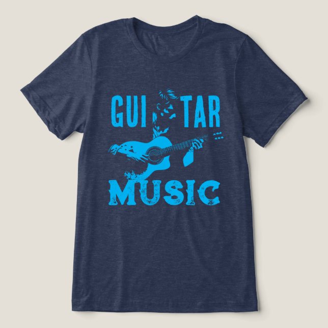 Guitar Man Tri-Blend Shirt (Design Front)