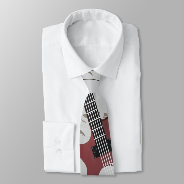 Guitar Men's Tie (Tied)