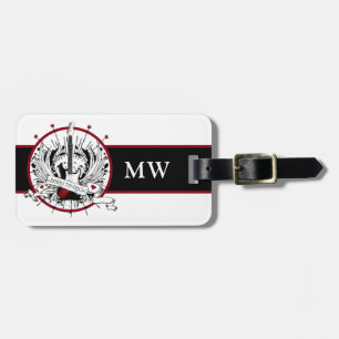 Guitar Monogram Musician Rocker Rock & Roll Music  Luggage Tag