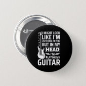 Guitar Music 6 Cm Round Badge (Front & Back)