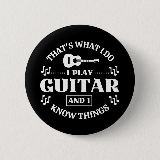 Guitar Music 6 Cm Round Badge (Front)
