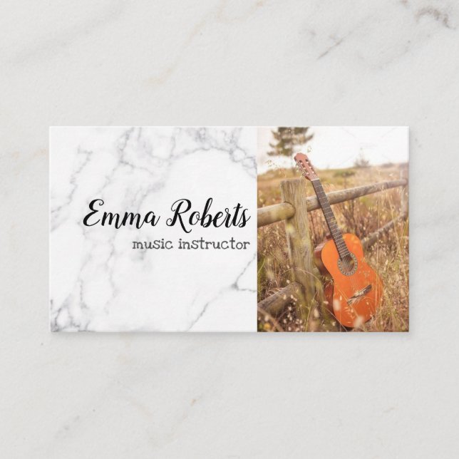 Guitar | Music Instructor Business Card (Front)