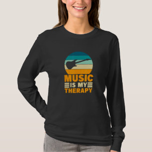 Guitar Music Is My Therapy Music Bass E Guitar T-Shirt