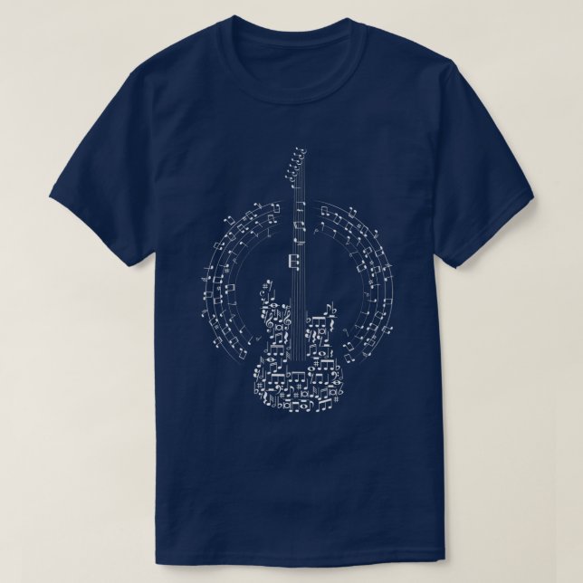 Guitar Music Key Notes Premium  T-Shirt (Design Front)