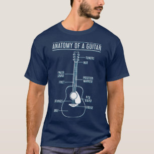 Guitar Music Lover Anatomy Of A Guitar T-Shirt