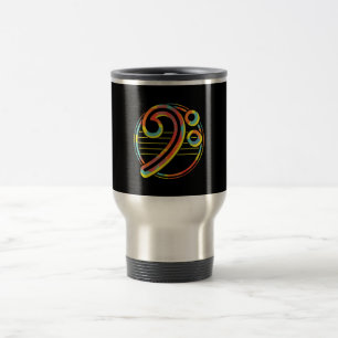 Guitar Music Lover Bass Cleff Travel Mug
