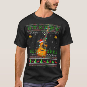 Guitar Music Lover Xmas Santa Guitar Ugly Christma T-Shirt
