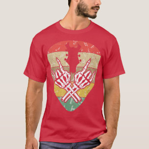 Guitar Music Musician Guitarist Vintage Skeleton R T-Shirt