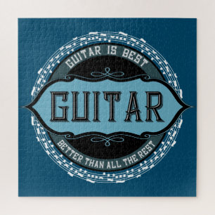 Guitar Music Note Circle Jigsaw Puzzle
