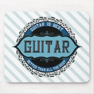 Guitar Music Note Circle Mouse Mat