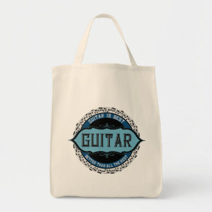 Guitar Music Note Circle Tote Bag