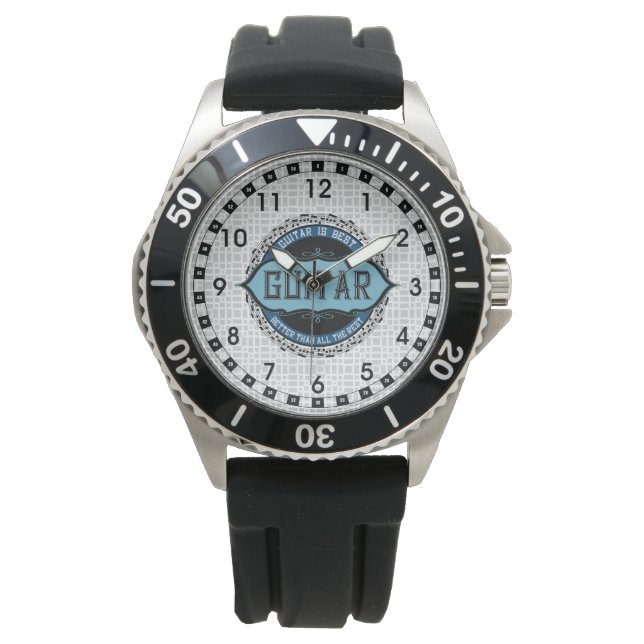 Guitar Music Note Circle Watch (Front)