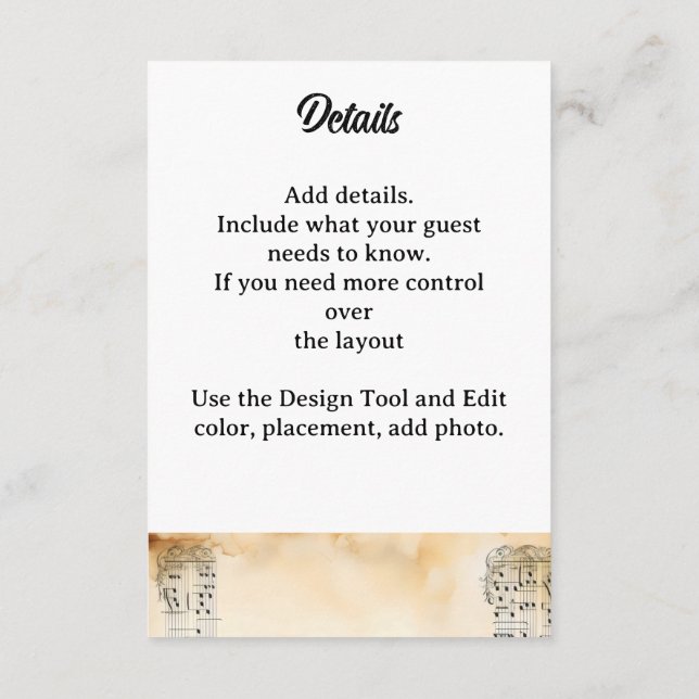 Guitar Music Notes Flowers (Back)