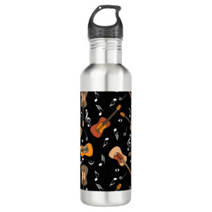 Guitar Music Notes Pattern 710 Ml Water Bottle