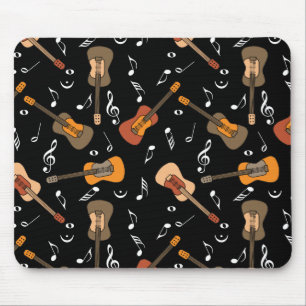 Guitar Music Notes Pattern Mouse Mat