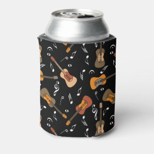 Guitar Music Notes Pattern Neck Tie Can Cooler