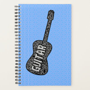 Guitar Music Notes Text Planner