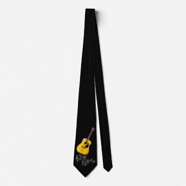 GUITAR & MUSIC NOTES TIE (Front)