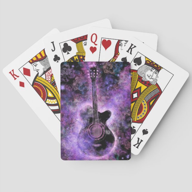 Guitar Music Playing Cards (Back)