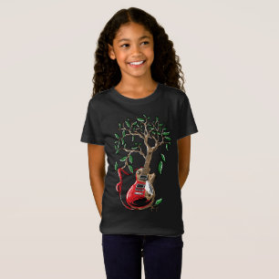Guitar music shirt Guitar player watercolor tree