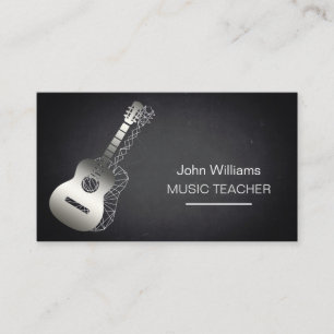 Guitar Music Teacher DJ Player Musician Geometric Business Card