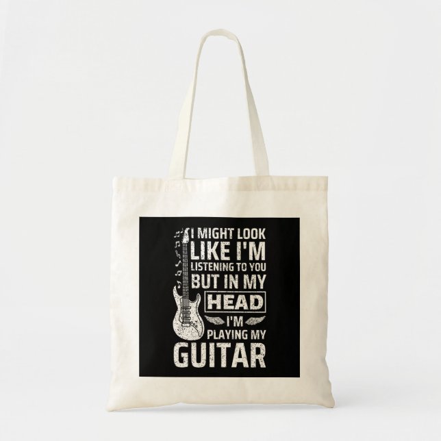 Guitar Music Tote Bag (Front)