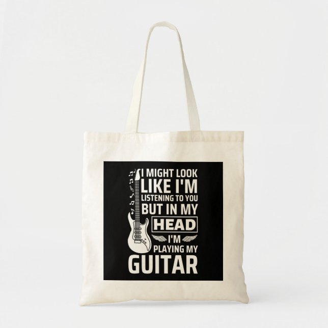 Guitar Music Tote Bag (Front)