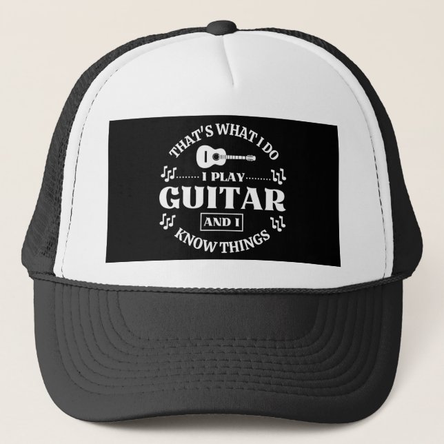 Guitar Music Trucker Hat (Front)