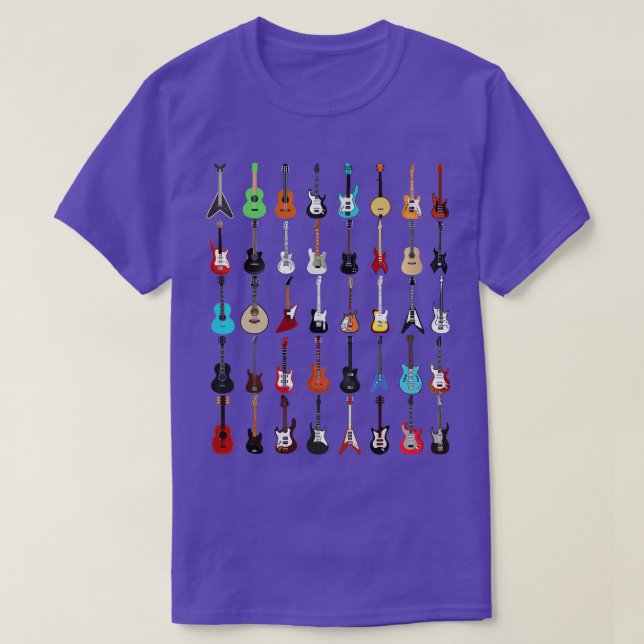 Guitar Musical Instrument  (Rock N Roll Tee)  T-Shirt (Design Front)