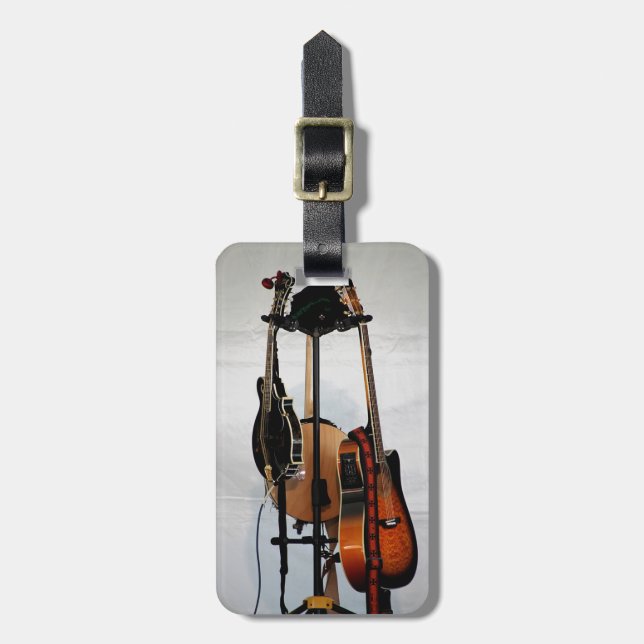Guitar Musical Instruments Luggage Tag (Front Vertical)