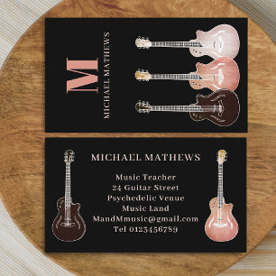 Guitar Musician and Music Teacher  Business Card