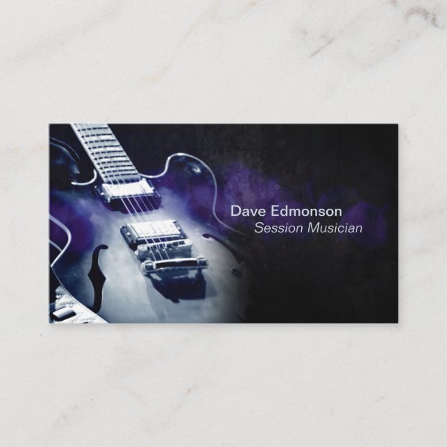 Guitar Musician Business Card (Front)