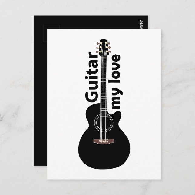 Guitar My Love Guitar Postcard (Front/Back)