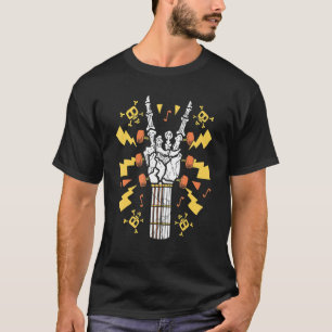 Guitar Neck With A Sweet Rock On Skeleton Hand Roc T-Shirt