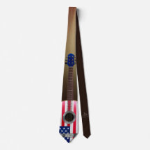 Guitar Necktie Version 5 Patriotic