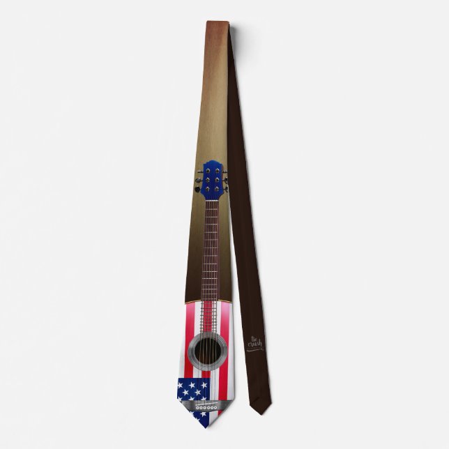Guitar Necktie Version 5 Patriotic (Front)