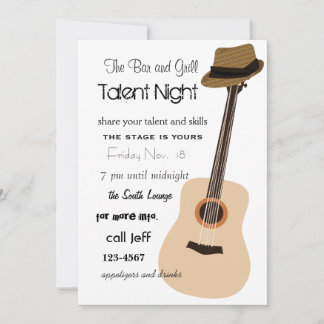 Guitar Night Invitation
