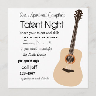 Guitar Night Invitation