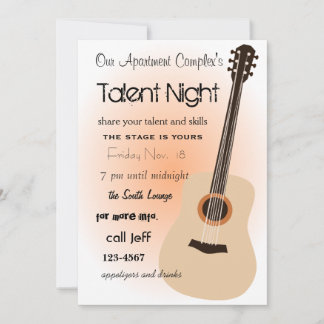 Guitar Night Invitation