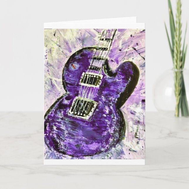 Guitar Note Card  <Blank Inside> (Front)